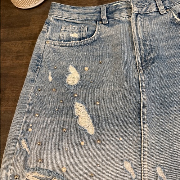 Beaded denim skirt Zara small - Picture 3 of 6